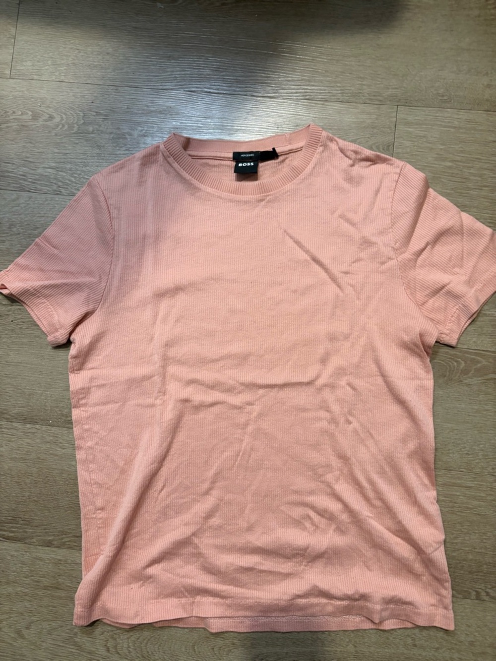 Boss Short-Sleeve Crewneck Tee in Blush Pink